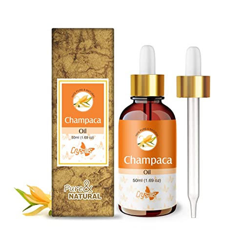 Image of Crysalis Champaca Steam Distilled 100% Pure & Natural Essential Oil Uncut Undiluted Organic Standard for Skin & Hair care For DIY Diffuser Oil Adds to Your Shampoos Lotions Facepacks-50ML With Dropper