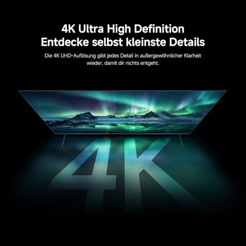 XIAOMI A Pro, 65" (165 cm), 4K UHD QLED, Smart TV, Google TV, Triple Tuner DVB-C/S/S2/T/T2, HDR10+, Game Boost 120Hz, MEMC, Sprachsteuerung mit, 2+8GB, Kompatibel mit Apple Airplay & Google Cast – Bild 4