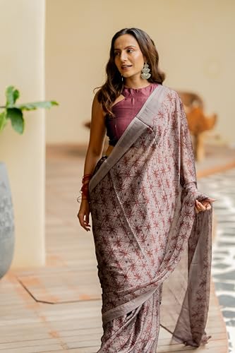 Image of MIRCHI FASHION Saree for Woman Chiffon Shibori Printed | Lightweight Regular Use and Professional Office Sari with Blouse Piece