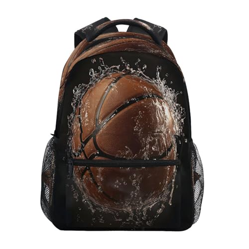 Basketball in The Water Backpack for School Boys Girls Adults Kids Bookbag Laptop Bag 15L