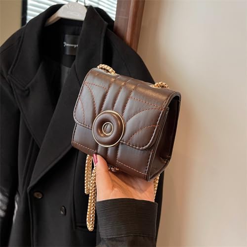 ZYMIADOU Quilted Crossbody Purse With Convertible Chain Strap Handbag Flap Shoulder Bag For Girl Dating Work Daily For Women Quilted Flap With Strap Trendy Crossbody
