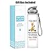 LEADO 32oz 1Liter Motivational Tracking Water Bottle with Hourly Time Marker - You Bet Giraffe - Funny Birthday Gifts for Women, Best Friends, Wife, Mom, Daughter, Sister, Girlfriend, Coworkers, Her