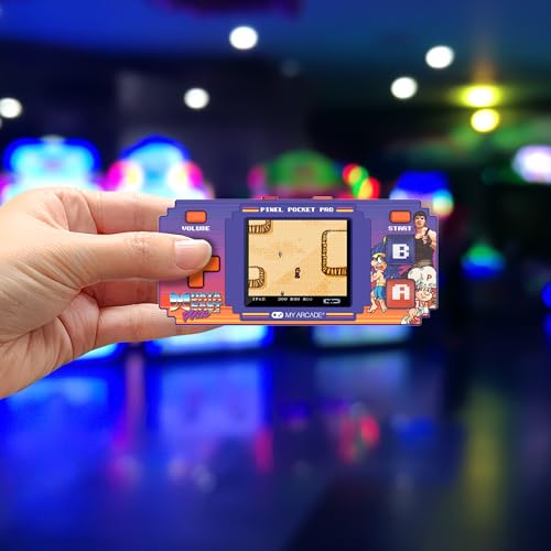 Image of My Arcade Data East Pixel Pocket Pro: Data East Licensed Video Game, 18 Retro Games, Portable Keychain Arcade