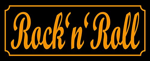 Schatzmix Plaque en métal avec Inscription « Rock'n Roll » - 27 x 10 cm - Multicolore - 27 x 10 cm Cover