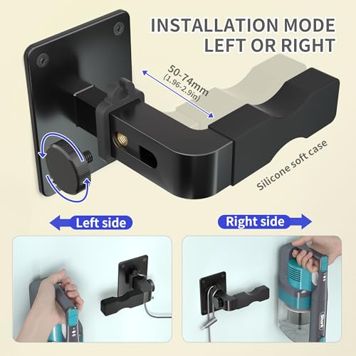 Image of Shark Vacuum Cleaner Wall Mount with Clip Mini Shark Cordless Vacuum Stand Compatible for Shark IX141 IZ562H IZ682H IZ361H IZ462H IZ163H IZ363HT IZ483H and V7 V8 V10 V11 V12 V15 (Black+Clip)