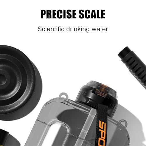 Bouteille d'eau légère de 1500 ml incassable avec poignée ergonomique