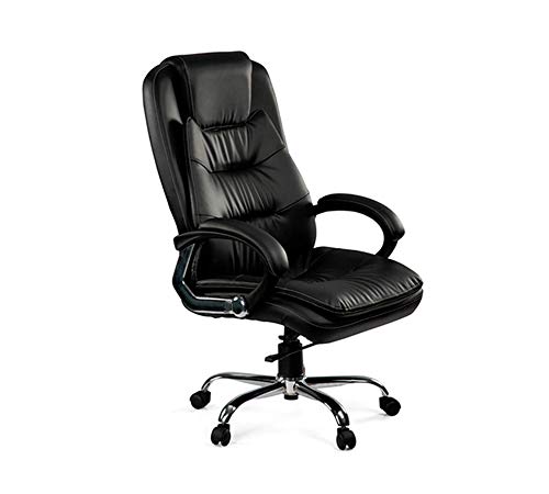 Image of High-Back Office Chair | Upholstery Leatherette | Director Chair & Executive Chair |Leathrerette Hande for Nylon|Top Office Chair Wheel Base | Black Color - (111011128)