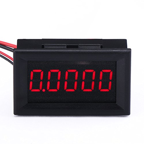 DROK® 0.36'' High Accuracy DC 0-3.0000A Ammeter Current Ampere Panel Meter Gauge Current Monitor Amperage Tester Red LED Digital Display with Built-in Shunt
