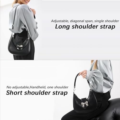 LYDZTION Shoudler Bag for Women,Tote Bag Purses for Women Crescent Adjustable Shoudler Strap Bag,Leather Crossbody Purse4