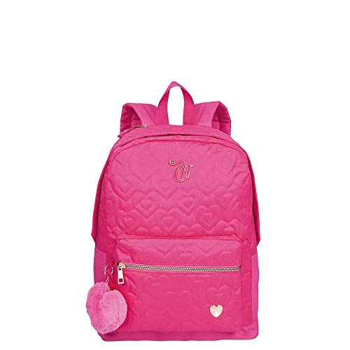 Mochila Grande 2 Compartimentos Capricho Crush Rosa