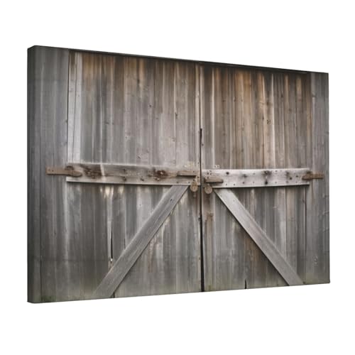 Toile de porte de grange YoupO pour une ambiance rustique et chaleureuse dans la chambre