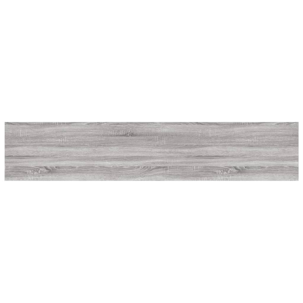 Wandregale 4 STK. Grau Sonoma Holzwerkstoff 100x20x1,5 cm Regal für Wohnzimmer Büro Küche mit stabilem Stauraum und flexiblem Regalsystem zur Ordnung und Aufbewahrung