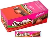 Bombom Stikadinho Morango com 32 unidades de 12,3g cada