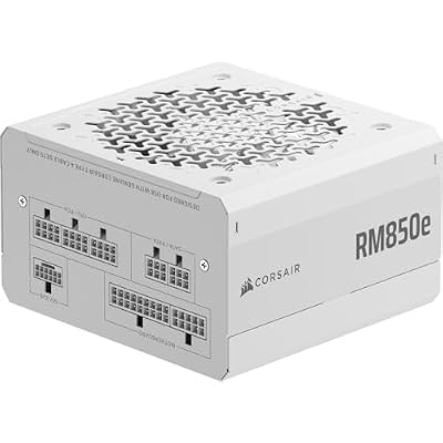 CORSAIR RM850e (2025) Fully Modular Low-Noise ATX Power Supply with 12V-2x6 Cable &ndash; ATX 3.1 & PCIe 5.1 Compliant, Cybenetics Gold Efficiency, 105&deg;C-Rated Capacitors, Modern Standby Mode &ndash; White