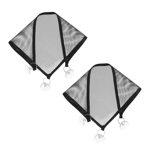 SUPVOX 2個入り 爬虫類用メッシュハンモック 通気性素材の三角形ネット リクガメ カメレオン ヤモリ ヘビ対応 水槽内設置可能な吊り下げ式休息ベッド