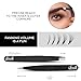 SIVOTE 4-Pack Eyebrow Tweezers for Women – Professional Tweezers for Facial Hair & Chin Hair Removal – Stainless Steel Precision Tweezers for Men and Women in Black