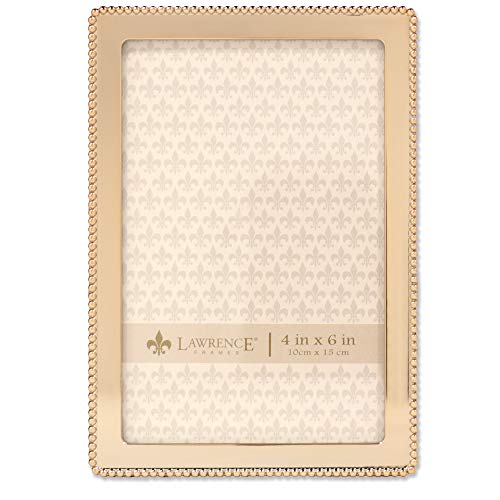 Lawrence Frames 714046 4x6 Gold Metal Classic Bead Picture Frame