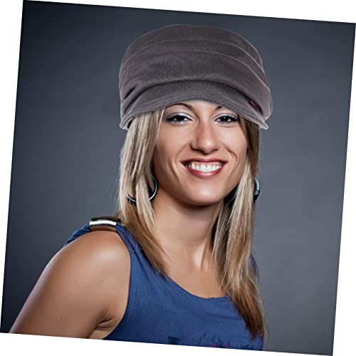 BESPORTBLE Soft Brimmed Duckbill Cap for Men Casual Spring Summer Hat Adjustable Wrinkled Flat Top Design Large Size Slimming Look Stylish Fashion Accessory Dark Grey3