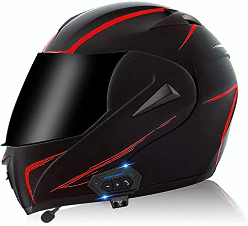 Casco Moto Modulare Bluetooth, Casco Moto Apribile...
