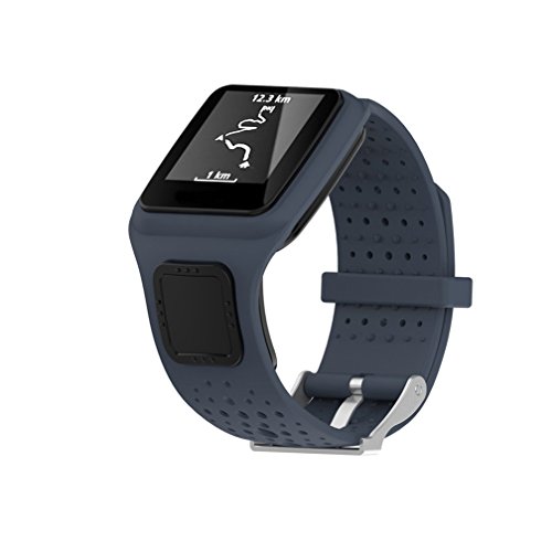 MoreToys Soft Silicone Replacement Accessory Watch Band Wrist Strap Bracelet for TomTom Runner Cardio GPS HR Watch (Gray) MoreToys Soft Silicone Replacement Accessory Watch Band Wrist Strap Bracelet for TomTom Runner Cardio GPS HR Watch (Gray)
