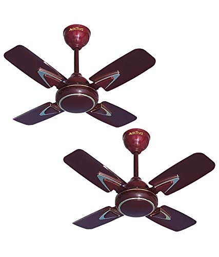 ACTIVA HIGH Speed 850 RPM Galaxy-1 4 Blades (600MM) Anti DUST Coating Ceiling Fan-2 Year Warranty Pack of 2 (Galaxy Deco Brown) (B07KSXSPH7) Amazon Price History, Amazon Price Tracker