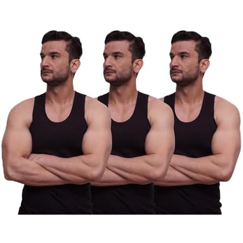 AVENAT Men's 3 Pack Cotton Vests Cover