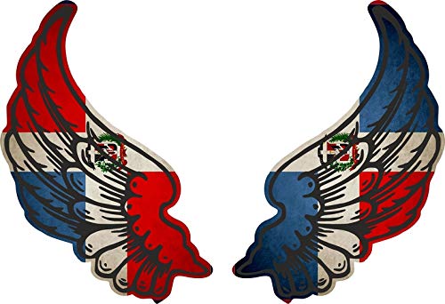 Akachafactory Sticker Bandiera Biker Moto Ali Repubblica Dominicana
