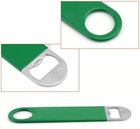 TsunNee Bar Blade Bottle Openers, Stainless Steel Flat Beer Openers with Coated Handle, 5 Colors, 10-Pack