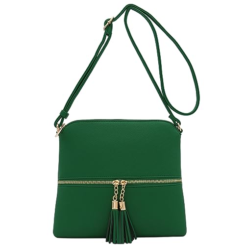 Image of DELUXITY Lightweight Medium Crossbody Bag with Tassel | Lightweight