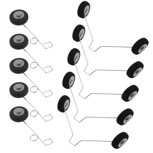 Briny River 5 Pair Front and Rear RC Plane Wheels Compatible with Foam Fighter F22 Su27 HW33 Radio...