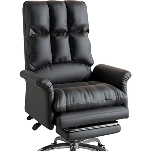 Fauteuil de bureau ergonomique avec repose-pieds, Noir