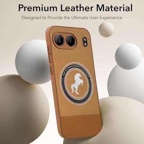 Image of Jkobi PU Leather Finish Back Cover Case for Oneplus Nord 4 (Professional Minimalist Texture | MagSafe Compatile | Camera Protection | Sleek Sober Formal)