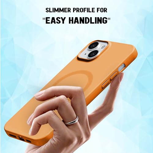 Image of Kratos Active Grip Silicone Case Cover Compatible with iPhone 14 Plus - Enhanced Protection, Wireless Magnetic Charging Case with Raised Edge Camera & Screen Protection, Shock-Resistant Design Orange