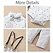 TALENTBABY Baby Boy Clothes, Newborn Boys Gentleman Outfits 0-3 Months, Dress Shirt + Suspenders Pants + Bowtie, Toddler Infant Boy Suits