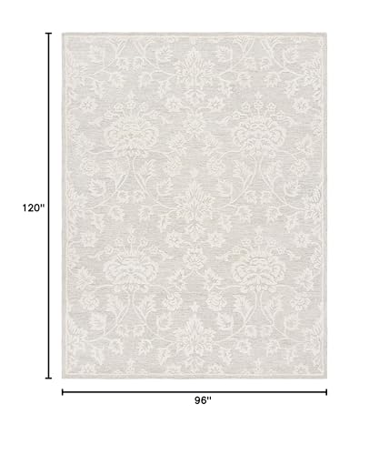 Tapete de Lana Premium Handmade 8' x 10' Beige miniatura 2