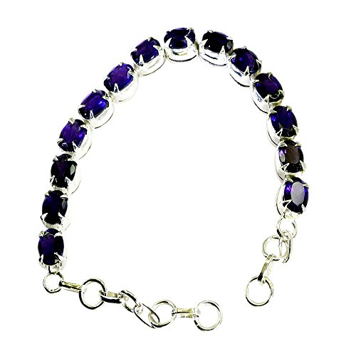 Améthyste naturelle bracelet de tennis argent cadeau naissance février fille