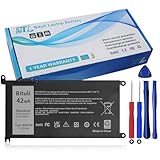Bituli WDX0R,Replacement Laptop Notebook Battery for Dell Inspiron 13 15 5000 7000 Series 5570 7579 7378 5567 7573 5565 5379 5378 Latitude 3490 3590 3340 3400 3390 3500 3190 Vostro 5468 11.25V 42Wh