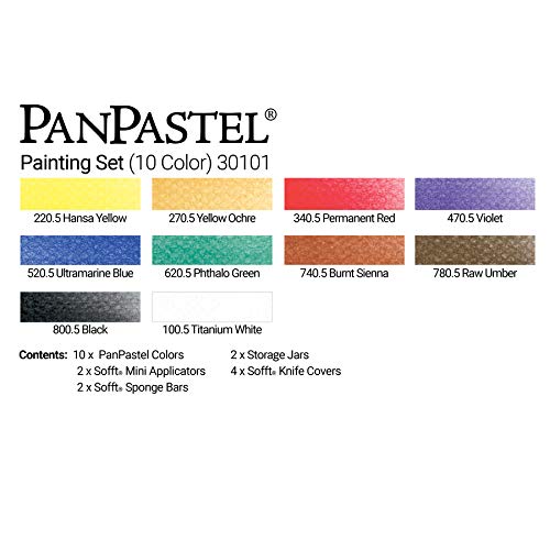 Panpastel 30101 Ultra Soft Artist Pastel 10 Color Painting Set W/Sofft Tools #TOP2