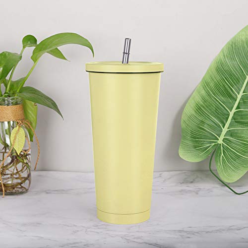Aiboria Vaso de viaje de 750 ml, fino, con tapa, aislamiento al vacío, doble pared de acero inoxidable 18/8 para café… - Imagen 4