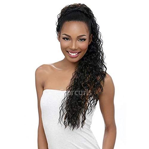 HARLEM 125 - ORIGINAL PONYTAIL DRAW STRING - LONG CURLY 30" - SAMBA127 (2-DarkBrown)