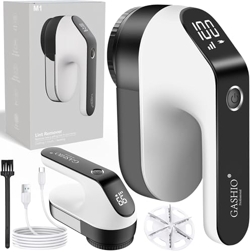 GASHIO M1 - Rasoio elettrico ricaricabile, potente rimozione pelucchi e rasatura pelucchi per vestiti, Lint Remover, Fabric Shaver, Slanugine, ideale per tessuti e maglioni