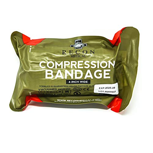 Trauma Bandage by RECON MEDICAL- Trauma Dressing, Israeli, First Aid, Medical Compression Bandage, Emergency Trauma Bandage, 4 Inches…