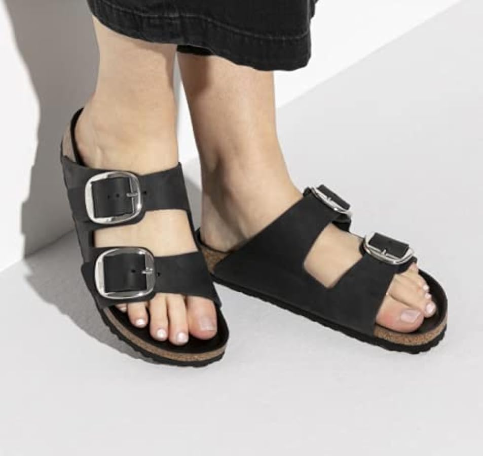 靴 BIRKENSTOCK ARIZONA BIG BUCKLE 39 Arizona Big Buckle Nubuck Leather in Color Burnt Orange