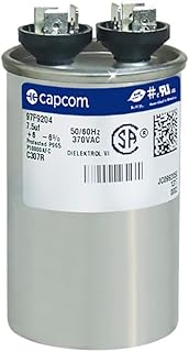 7.5 MFD uF 7.5 Single Run Capacitor 370 vac Volts AC Motor # 97F9204 C307R