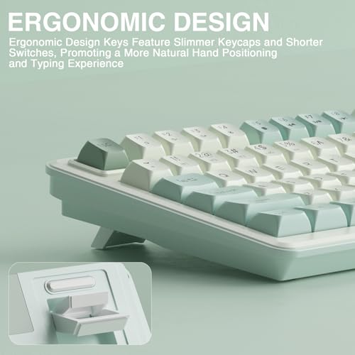 Image of CORBOBO SOLAKAKA SK90-75% Wireless Keyboard, Cute Creamy Gaming Keyboard with Number Pad, Tri-Mode BT5.0 /2.4G /USB-C, Media Knob, RGB Backlit, Quiet Keys Silent Office Keyboards for PC MAC