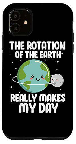 iPhone 11 The Rotation of the Earth Funny Earth Day Science Case