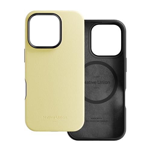Image of Native Union Active Case - MagSafe Compatible with Built-in Magnets - Rugged Design - Recycled Materials - Ultra-Durable Drop Protection up to 10ft / 3m for iPhone 16 (Lemon)