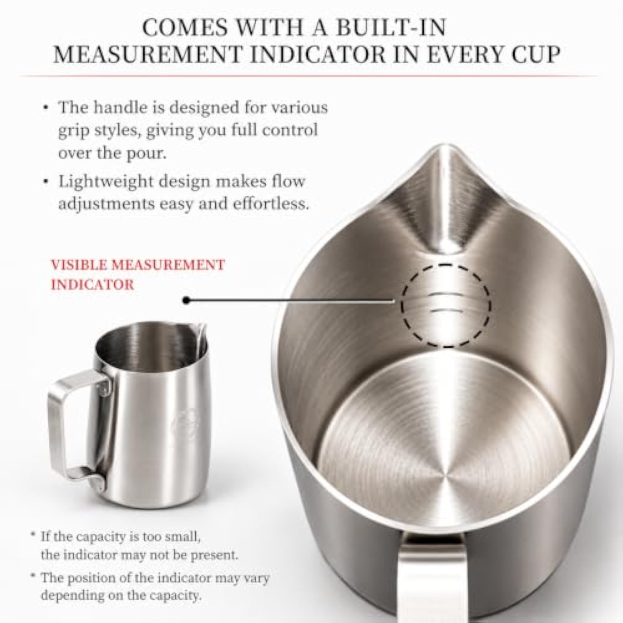 WPM 450ml Stainless Steel Milk Frothing Pitcher