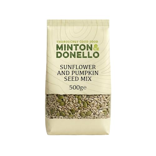 Minton & Donello Sunflower & Pumpkin Seed Mix 500g – Natural Mixed Seeds, High Fibre & Plant-Based Protein, Great for Snacking, Baking, Salads & Healthy Everyday Recipes
