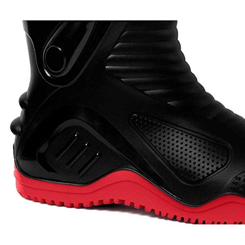 Bota de PVC Preta c/ Solado Vermelho Motosafe N°38 - BRACOL